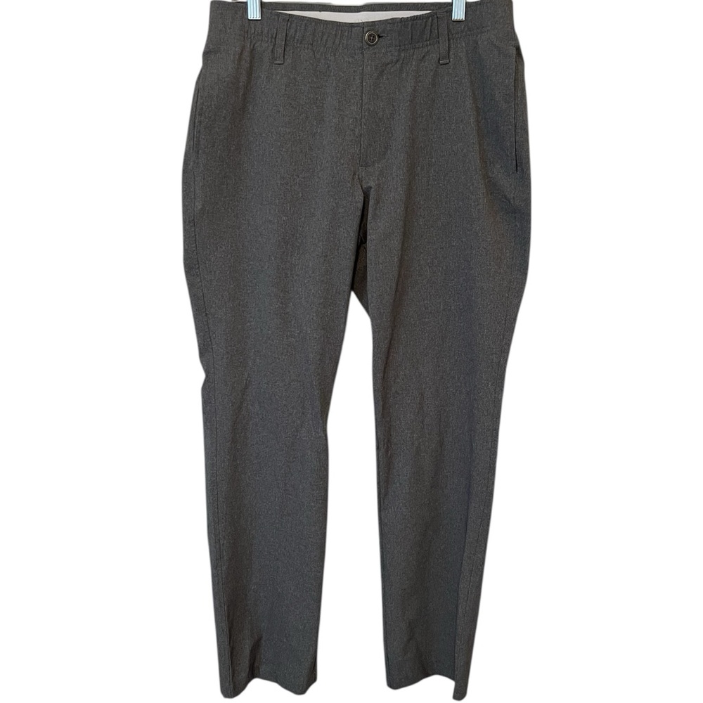 Under Armour UA Drive Golf Pants Stretch Waist Mens 34x32 Gray Straight